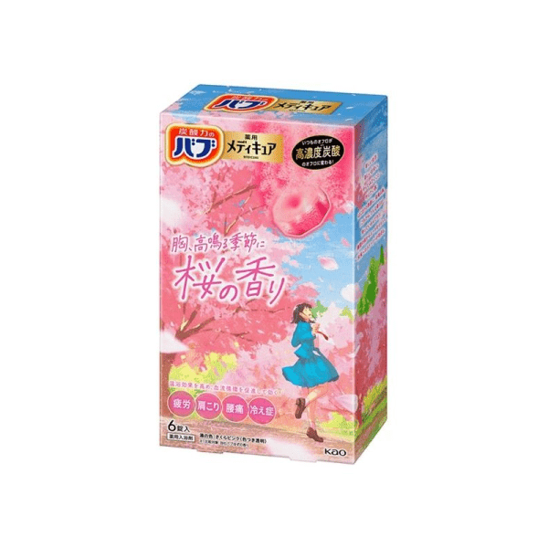 Flower King Bath Salt Cherry Blossom Fragrance 6 Pieces