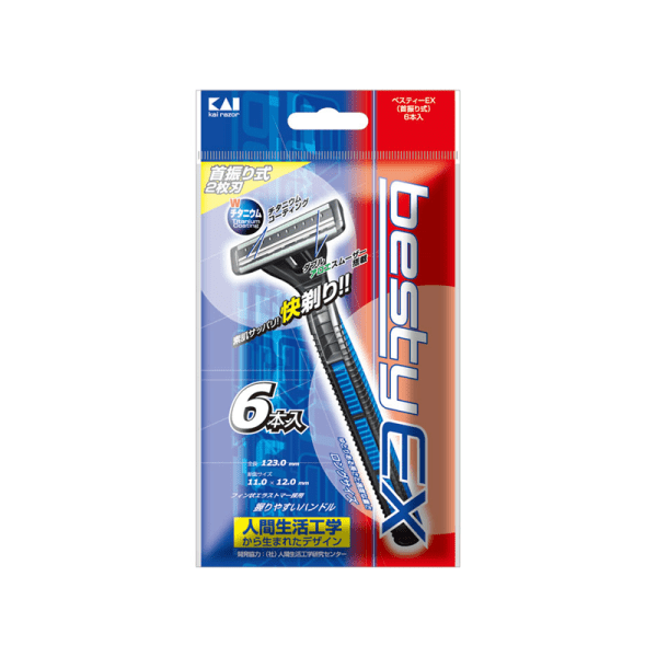 Kai Besty EX Three-Dimensional Head Razors Set of 6
