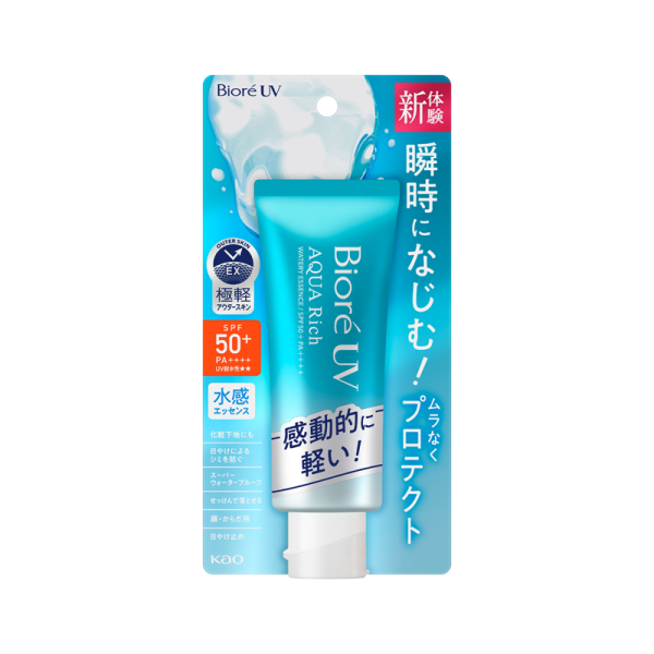 KAO Biore UV Aqua Rich Watery Essence,Blue Bottle Sunscreen SPF50+ PA++++