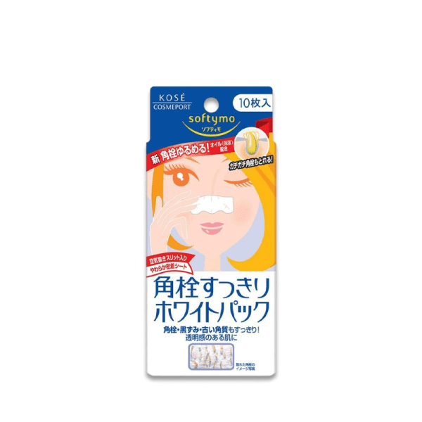 KOSE Softymo Blackhead Removing White Pack Mask (Nose Strips) 10 pcs