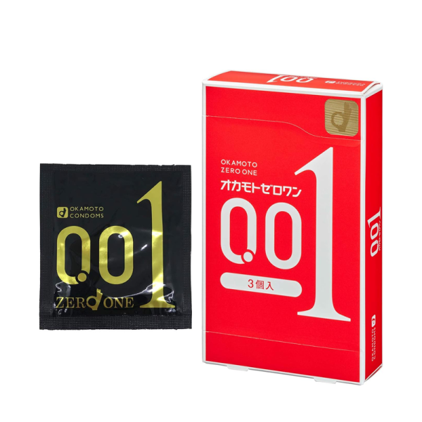 OKAMOTO 001 Series Ultra-Thin Condoms 0.01mm 3pcs