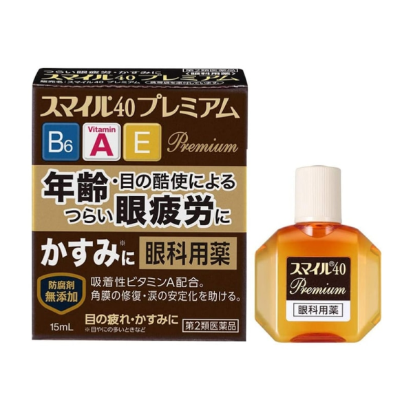 LION Smile40 Premium Eye Drops Relieve Severe Eye Strain Vision Blur By 15ml