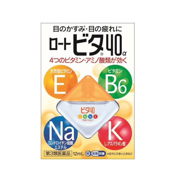 ROHTO Vita40 Vitamin Eye Drops 12ml Yellow