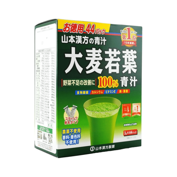 YAMAMOTO KANPO Barley Young Leaves AOJIRU 100% Powder Stick 3g x 44