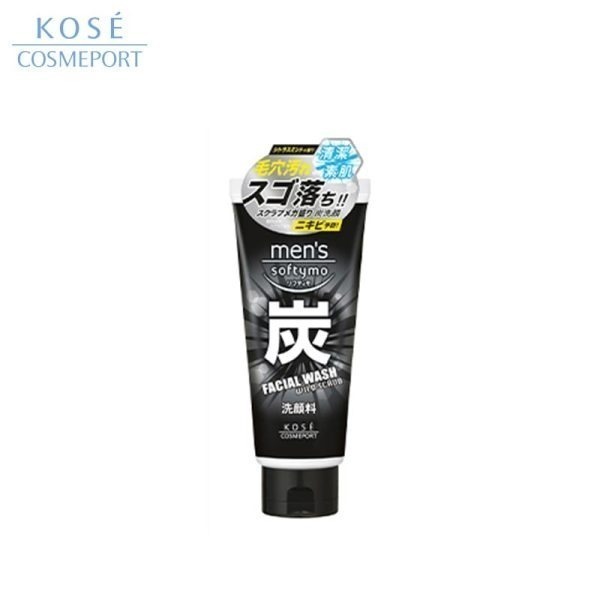KOSÉ Mens Softymo Charcoal Facial Wash 130 g