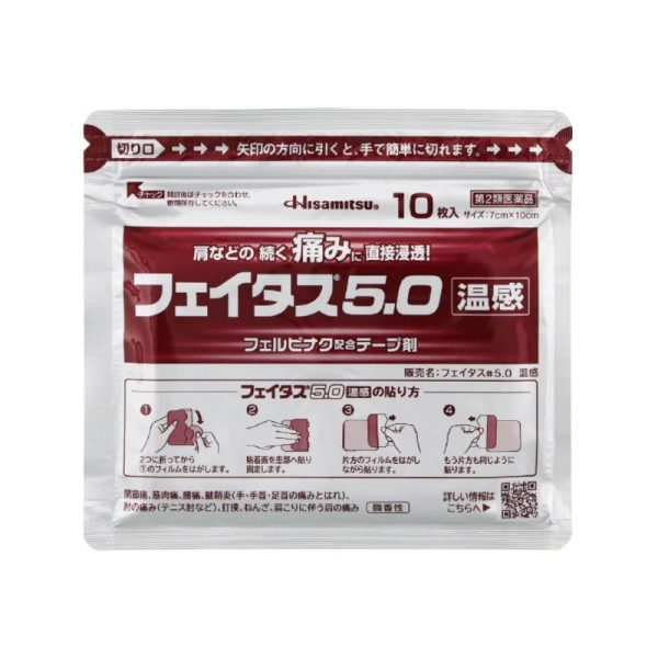 HISAMITSU 5.0 Warm Sensation Anti-inflammatory Pain Relief Patch 10pcs