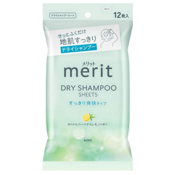 KAO Merit Hair Cleansing Wipes (12 wipes) – Verbena Lemon Scent / Peach Scent 240g