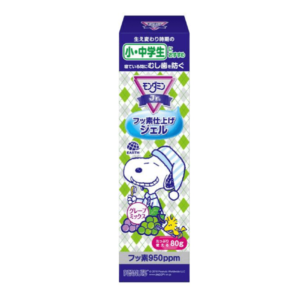 EARTH Corporation Children’s Anti Cavity Toothpaste for Tooth Replacement Stage Mixed Grape Flavor 80g