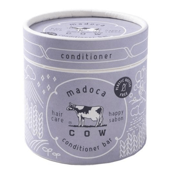COW Madoka Milk Soap Conditioner Bar, Happy Savon Scent, 53g, Solid Conditioner, Bison