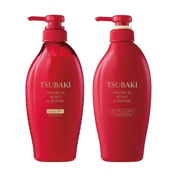 TSUBAKI Silk Tsubaki Red Camellia Shampoo & Conditioner Set 450ml + 450ml