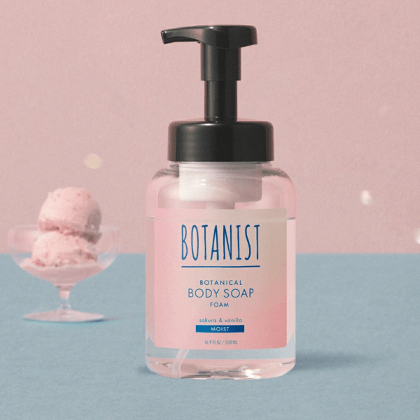 BOTANIST Botanical Body Soap Foam, Moist, Sakura & Vanilla Scent, 500ml