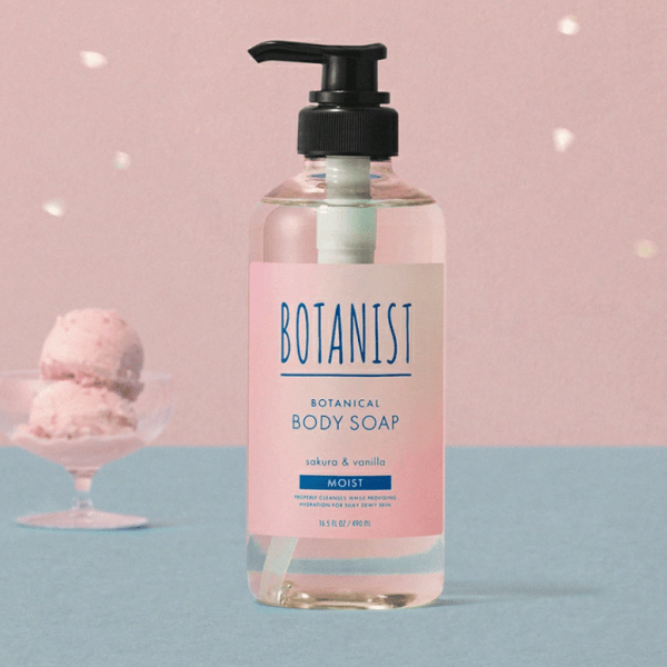 BOTANIST Botanical Body Soap, Moist, Sakura & Vanilla Scent, 490mL