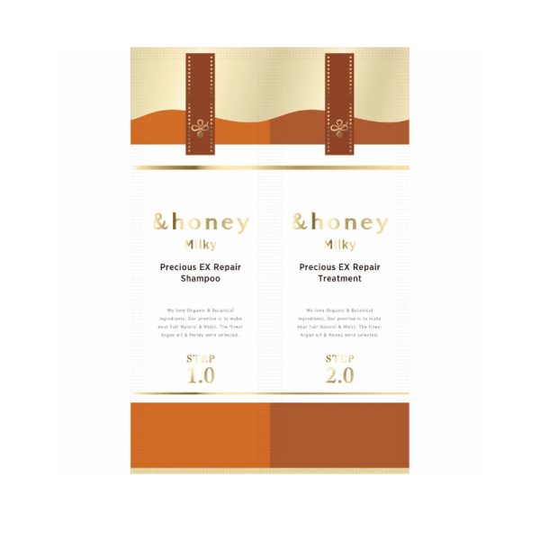 &Honey Milky Precious EX Repair Shampoo & Treatment Try Set Sachet 10mL 10g