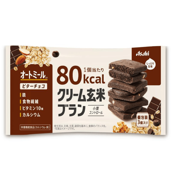 Asahi Cream Genmai Bran 72 g (Assorted Flavors)