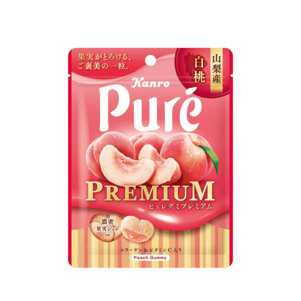 Kanro Yamanashi White Peach Puré Gummy Candy 54 g