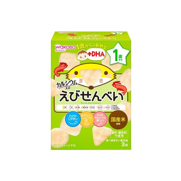 WAKODO DHA and Calcium Fortified Shrimp Crackers (Ages 1+)
