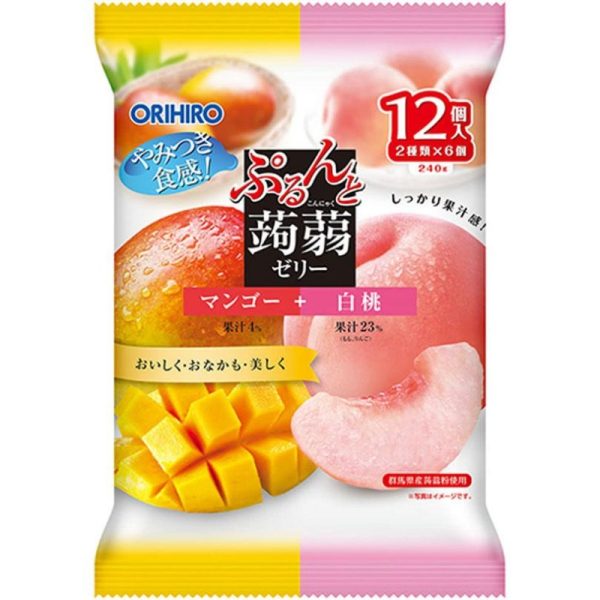 ORIHIRO Purunto Jelly (Mango & White Peach Flavor) 12 pcs