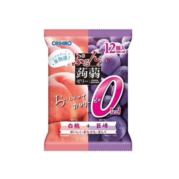 ORIHIRO0-Calorie White Peach & Kyoho Grape Konjac Jelly 18 g x 12 pcs