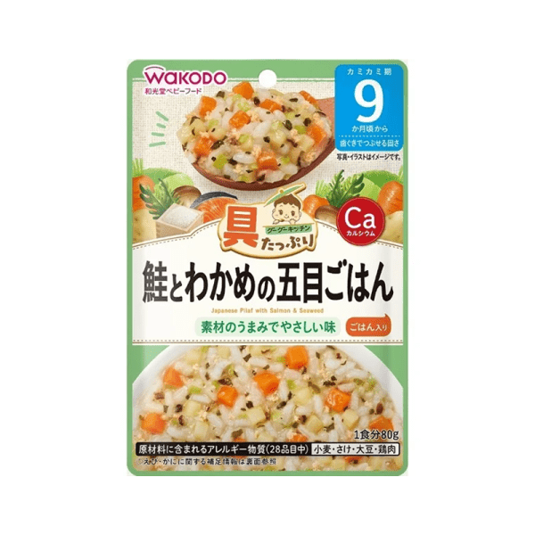 WAKODO Baby Salmon and Wakame Mixed Rice 9 Months Plus 80g