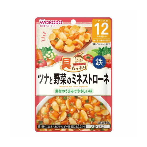 WAKODO Packed with Ingredients Baby Food Tuna Vegetable Soup 1 Year+ 80g