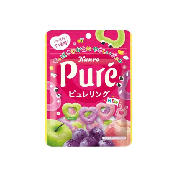 Kanro Pure Ring Assorted Fruit Gummies 63g
