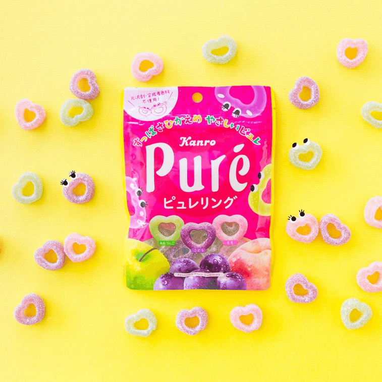 Kanro Pure Ring Assorted Fruit Gummies 63g - Image 2