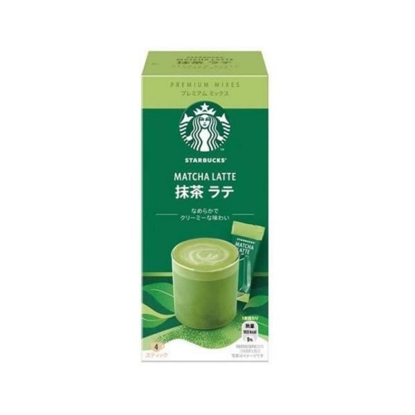 Nestlé Starbucks R Premium Mix Matcha Latte Stick Coffee, 4 Sticks Pack