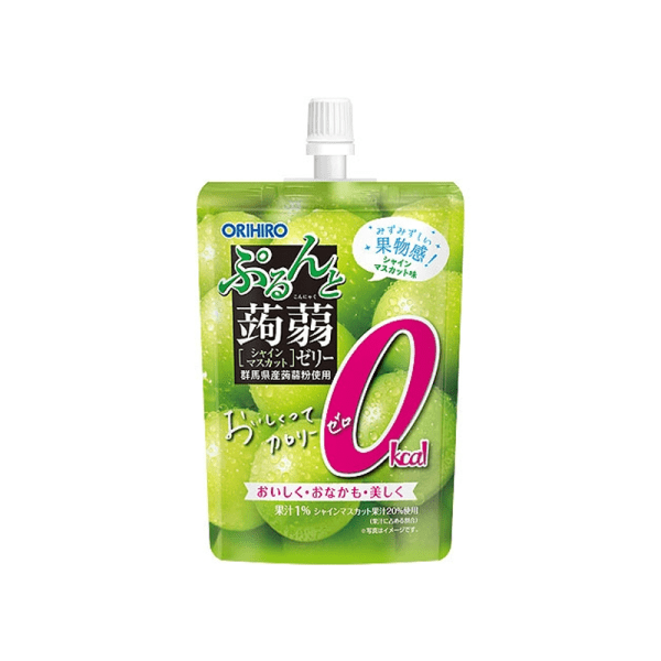 ORIHIRO 0-Calorie Shine Muscat Grape Konjac Jelly 130 g