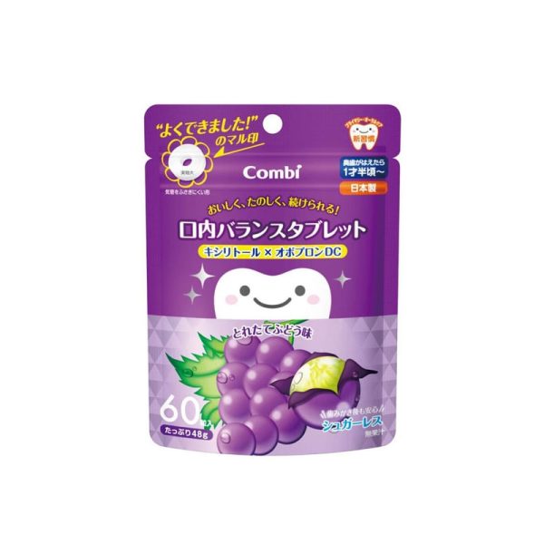 Combi Teteo Oral Balance Tablets (Strawberry/Grape) 60 pcs