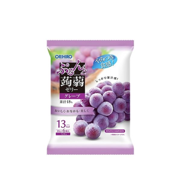 ORIHIRO Purunto Konjac Jelly (Grape Flavor) 6 pcs