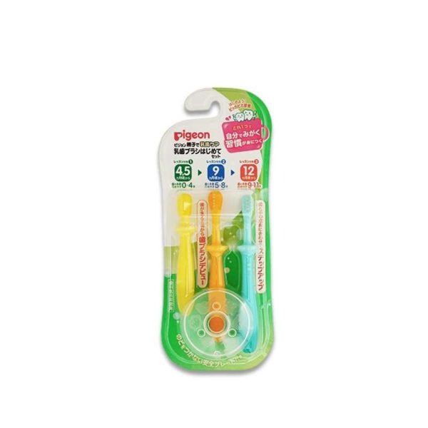 PIGEON Baby Toothbrush First-Time Set