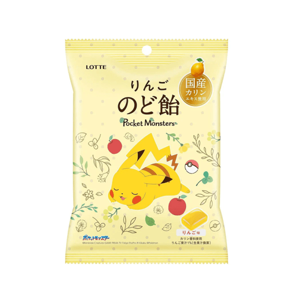 LOTTE Lotte Pokemon Pokemon Pikachu Apple Flavor Throat Candy 75g Package Random Taste Appreciation