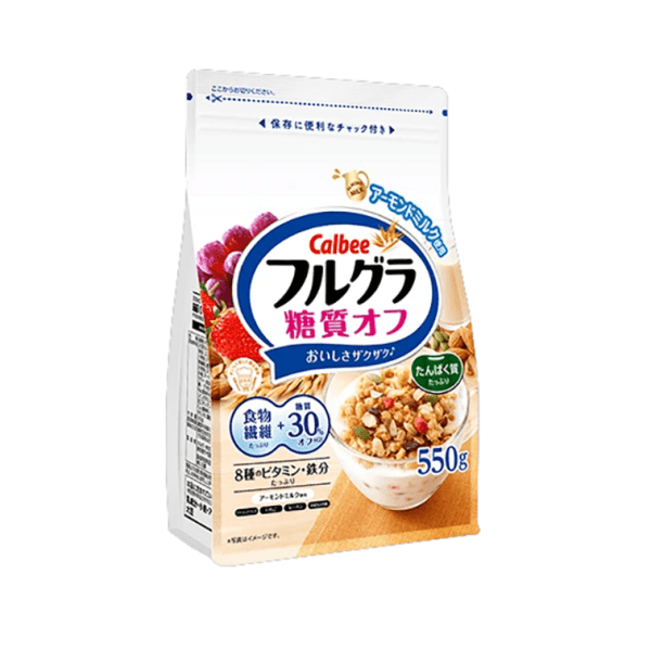 CALBEE Nutritious Grain Breakfast 25% Less Sugar  Low Sugar & Low Carb Fruit Granola 550g