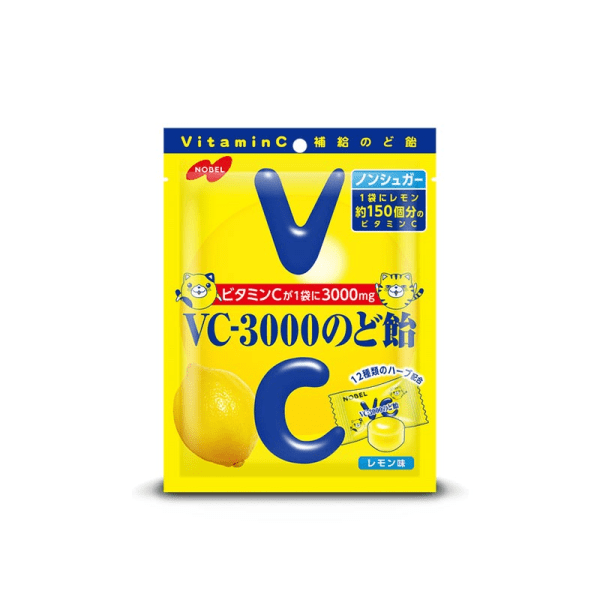 NOBEL VC-3000 Throat Lozenges Lemon Flavor Hard Candy 90g