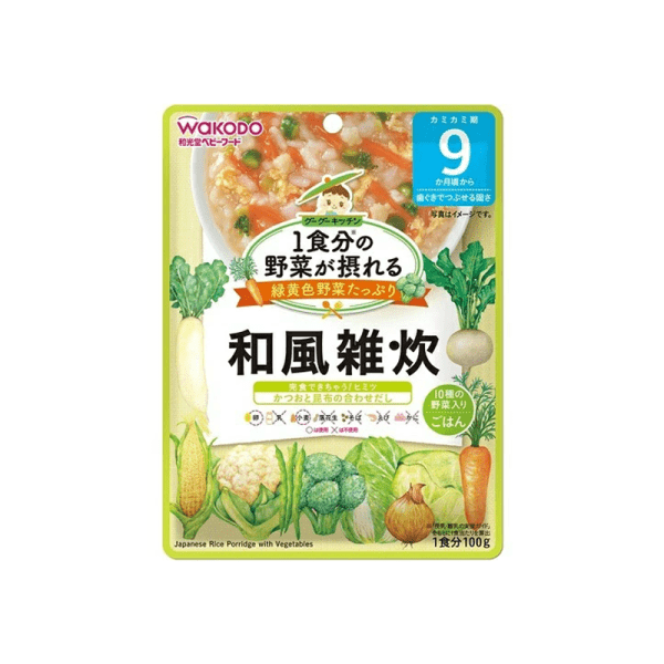 WAKODO Baby Food Vegetable Intake Japanese Mixed Porridge 9 Months Plus 100g
