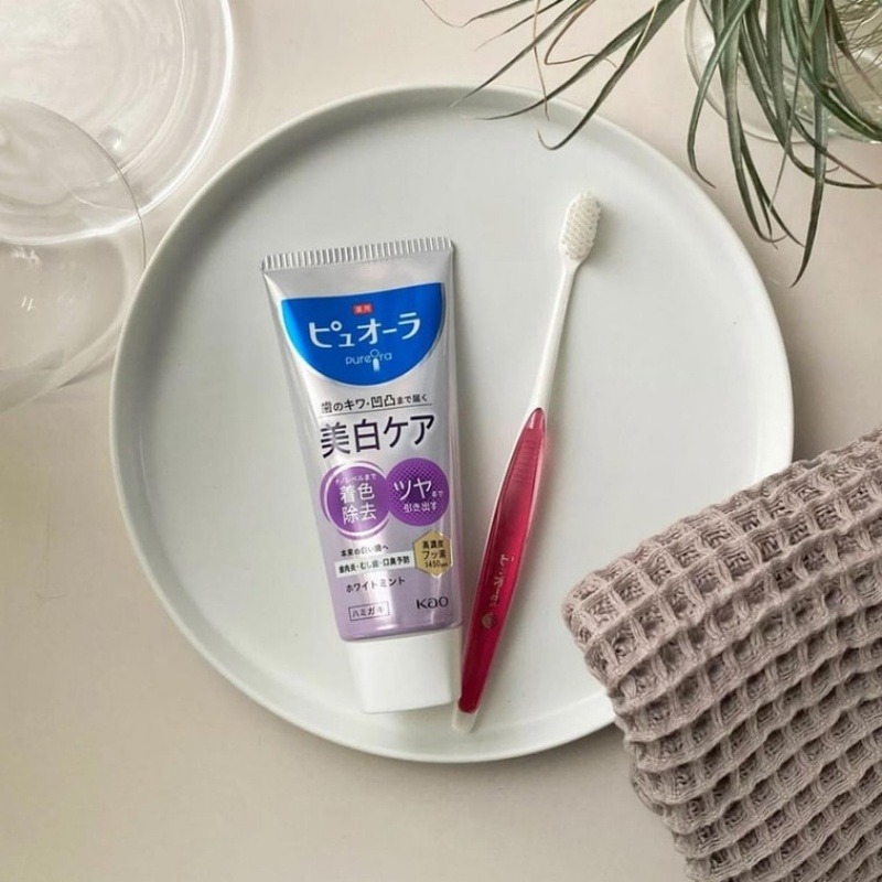 KAO Medicated Pureora Whitening Care Toothpaste 115g - Image 2