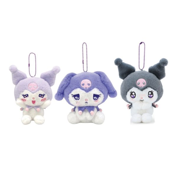 SANRIO Kuromi plush keychains, multiple styles available.