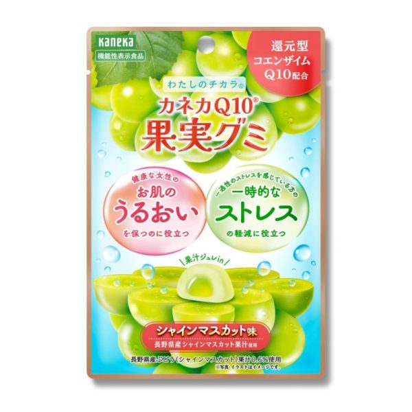 Kaneka Q10 Fruit Gumyshine Muscat Flavor/Juicy Peach Flavor 40g