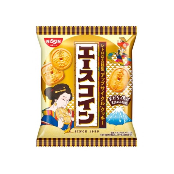 Nissin Ace Coin Plain Cookies 80 g