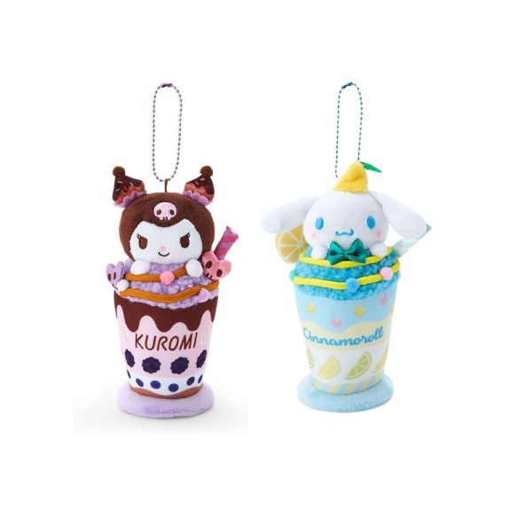 Sanrio Parfait Series Plush Keychain – Cinnamon Dog/Kuromi