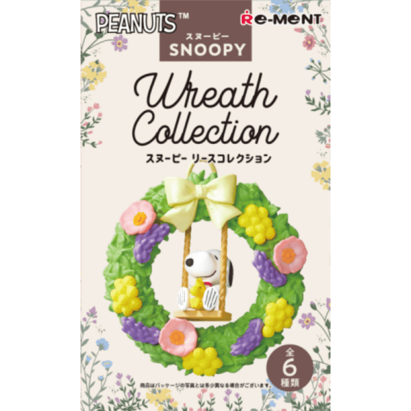 RE-MENT Snoopy Wreath Ornament Collection – 6 styles available (random design)