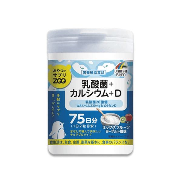 Unimat RIKEN ZOO Snack Supplements Lactobacillus + Calcium + Vitamin D Supplement (Yogurt Flavor) 150 pcs