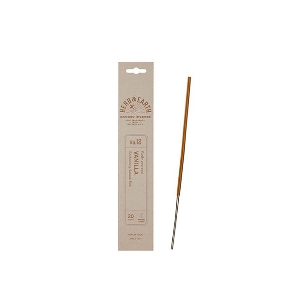 Nippon Kodo Herb & Earth Bamboo Incense NO.12 Vanilla 20 pcs