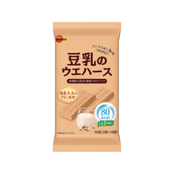BOURBON 80-Calorie Soymilk Wafer Cookies 16 pcs 107 g