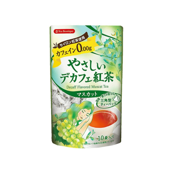 Tea Boutique Decaffeinated Mild Green Grape Black Tea Tea Bags, 10 Bags