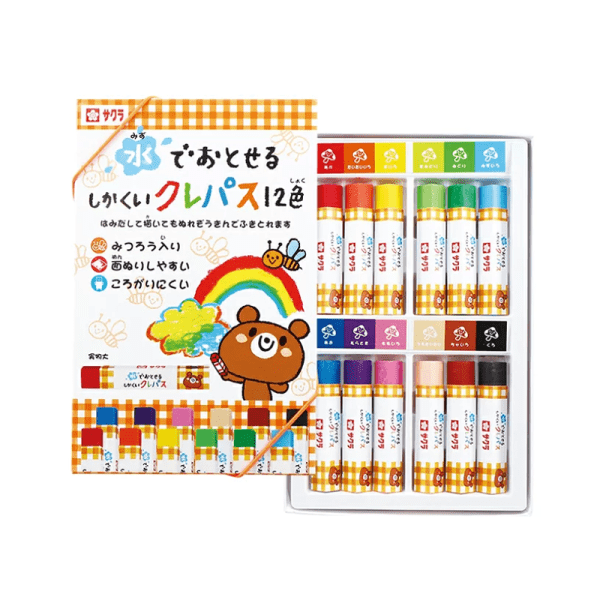 Sakura Color Products Washable Square Crayon Set 12pcs