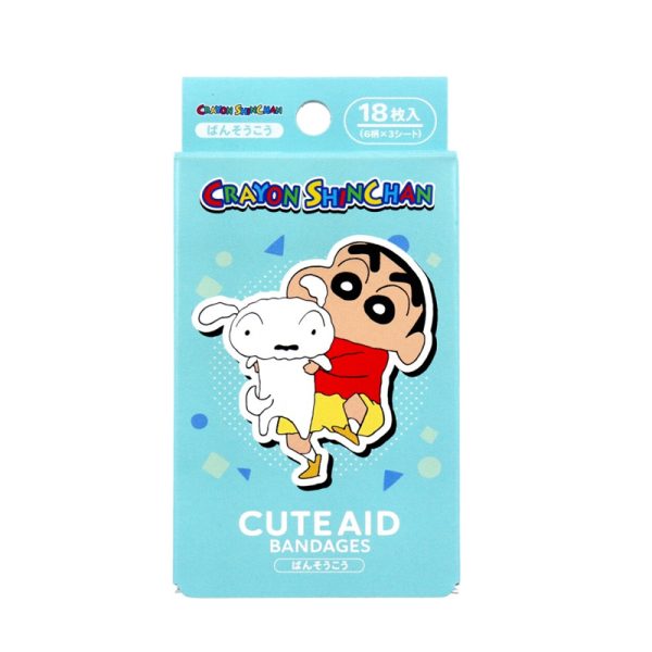 Santan Crayon Shin-chan Character Series Band-Aids: 18 sheets in 6 different designs [Shin-chan’s Family/Shin-chan]