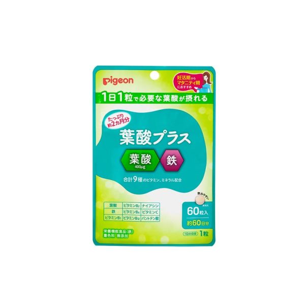 PIGEON Folic Acid PLUS Supplement, 60 pcs