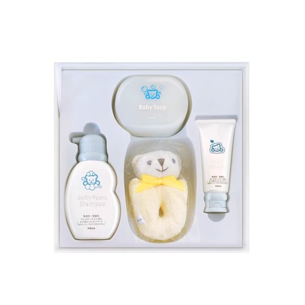 POLA “Nice to meet you” Baby Set: 90g Baby Soap, 150ml Baby Shampoo, 60g Baby Cream, 1 rattle