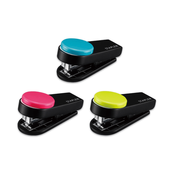 MAX Portable Mini Button Stapler with Security Lock – Multiple Models Available